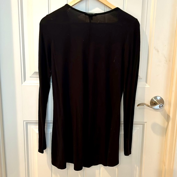 Willi Smith - Black long sleeve lightweight tunic top - Picture 3 of 3